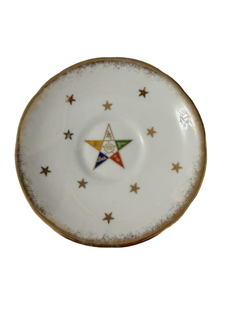 Vintage Royal Stafford Order of the Eastern Star OES Bone China Saucer England 5